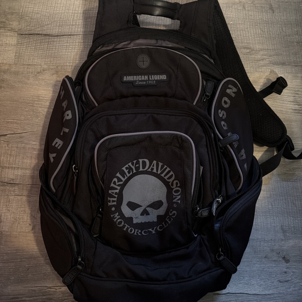 Harley Davidson 3D Willie G Backpack (BP1924S-BLACK)